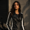 Contrast Stripe Washed Leather Biker Jacket