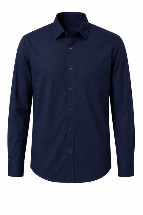 Premium Navy Blue Cotton Formal Shirt