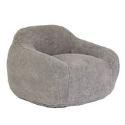 Giant Bean Bag Chair for Adults, Spacious Memory Foam Bean Bag Sofa with Armrests in Light Gray Teddy Fabric, Comfy Seating for Living Room or Bedroom