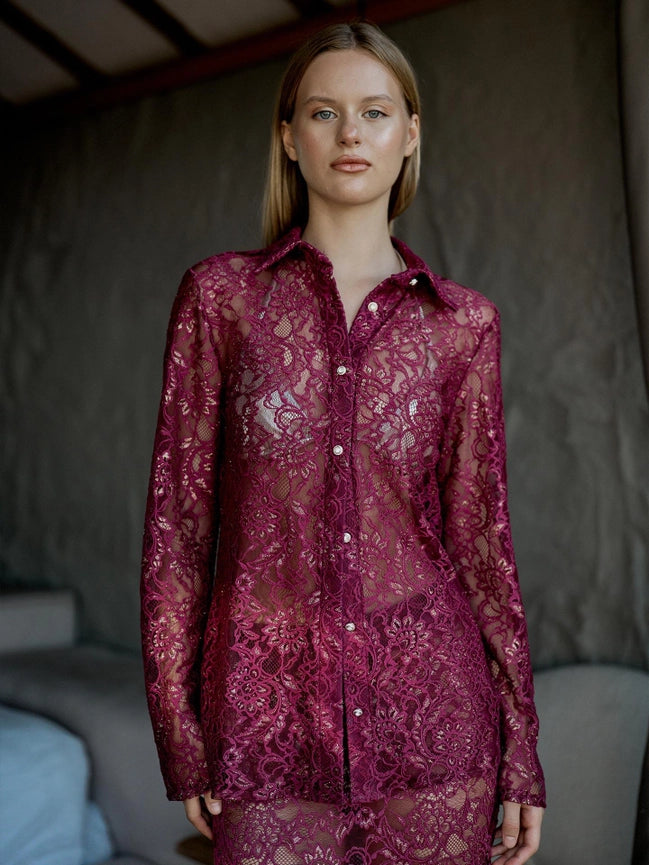 Gilded Lace Shirt Purple-Shirt-JUSTE-34-Purple-Urbanheer