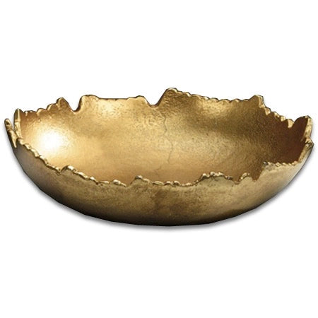 Gilded Texture Bowl-Bowl-India Handicrafts Inc-aluminum-Urbanheer