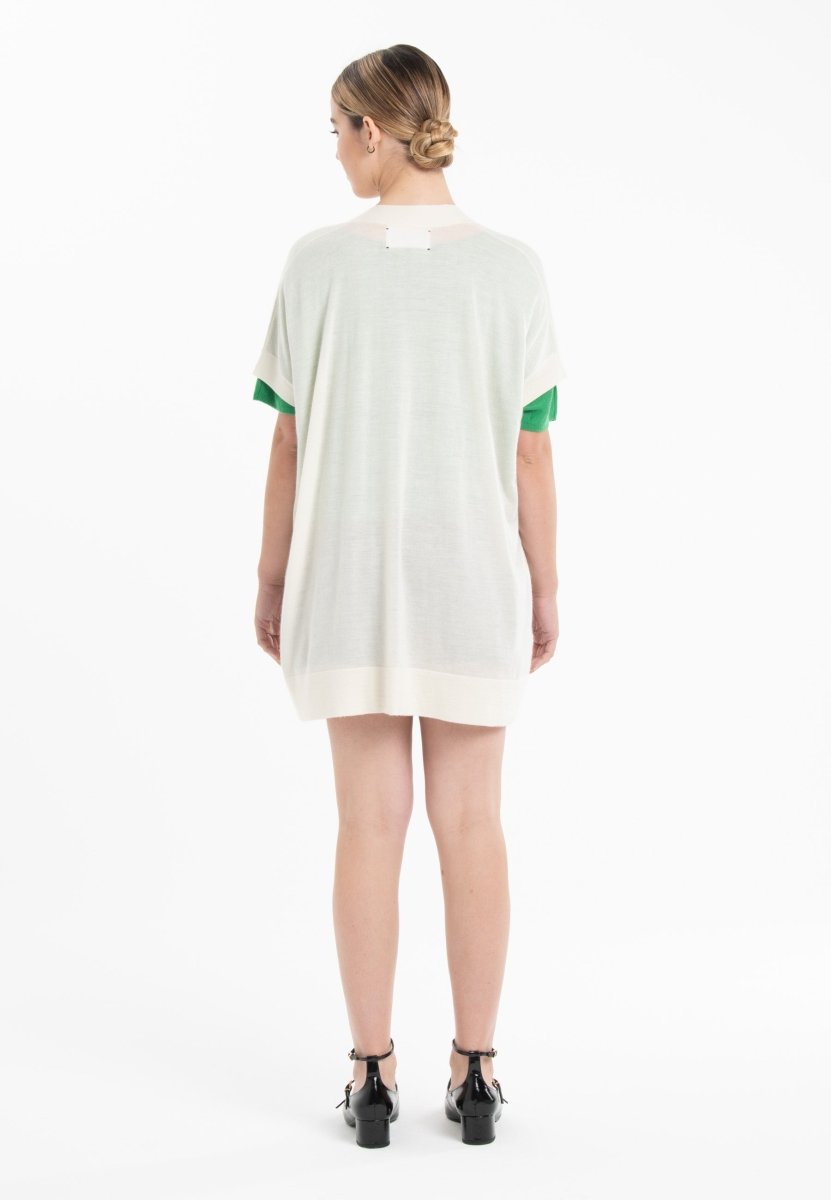 Gilet à manches courtes ultrafin cachemire et laine blanc femme - KELLY 5-kimono femme-Studio Cashmere8-S-M-SC8-01060-blanc-Urbanheer