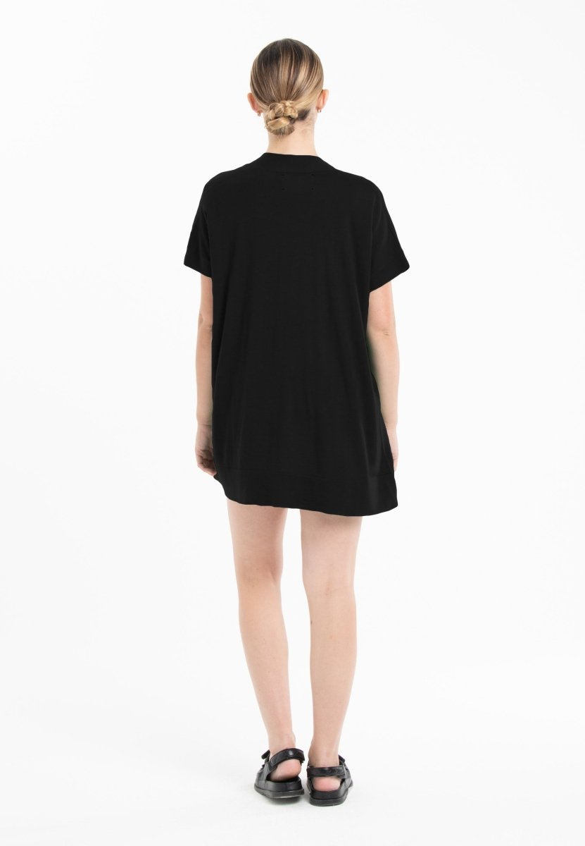 Gilet à manches courtes ultrafin cachemire et laine marine femme - KELLY 5-kimono femme-Studio Cashmere8-S-M-SC8-01131-bleu marine-Urbanheer