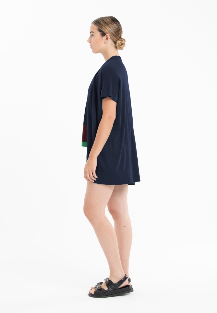 Gilet à manches courtes ultrafin cachemire et laine noir femme - KELLY 5-kimono femme-Studio Cashmere8-S-M-SC8-01132-noir-Urbanheer