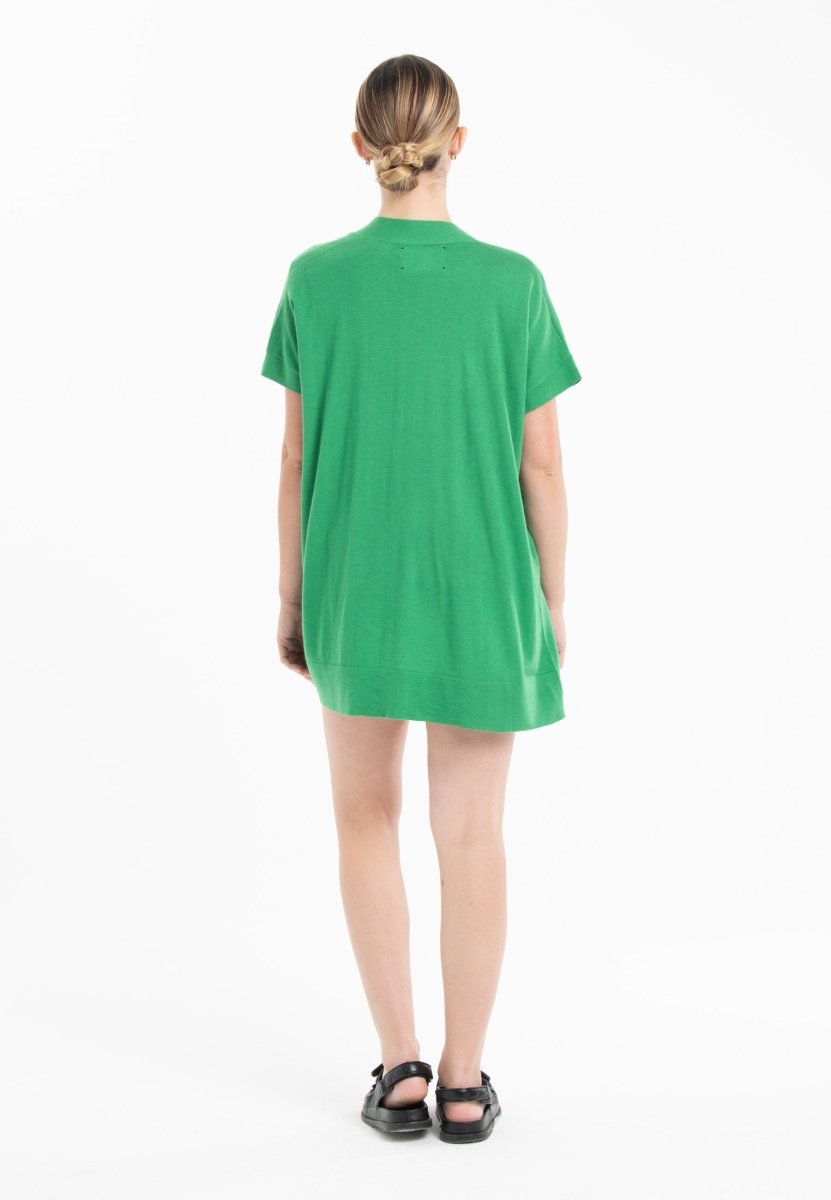 Gilet à manches courtes ultrafin cachemire et laine vert femme - KELLY 5-kimono femme-Studio Cashmere8-S-M-SC8-01143-vert-Urbanheer