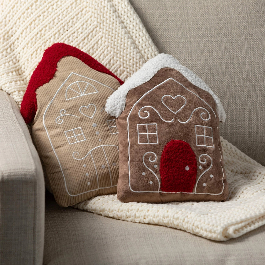 Gingerbread House Pillows-Pillow-Sullivans Home Decor-10.5"L x3.75"W x14"-Urbanheer