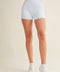 Gingham Print Contrast Binding Biker Shorts