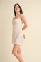 Gingham Print Sweetheart Dress Beige Gingham-Dress-KIMBERLY C-S-Beige Gingham-Urbanheer