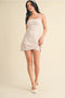 Gingham Print Sweetheart Dress Beige Gingham-Dress-KIMBERLY C-S-Beige Gingham-Urbanheer