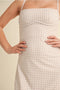 Gingham Print Sweetheart Dress Beige Gingham-Dress-KIMBERLY C-S-Beige Gingham-Urbanheer