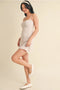 Gingham Print Sweetheart Dress Beige Gingham-Dress-KIMBERLY C-S-Beige Gingham-Urbanheer