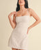 Gingham Print Sweetheart Dress Beige Gingham-Dress-KIMBERLY C-S-Beige Gingham-Urbanheer