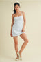 Gingham Print Sweetheart Dress Blue Gingham-Dress-KIMBERLY C-S-Blue Gingham-Urbanheer