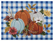 Gingham Pumpkins Hook Rug-Rugs-Peking Handicraft-34X47"-Urbanheer