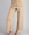 Gingham Straight Leg Cropped Pants in Butter Toast