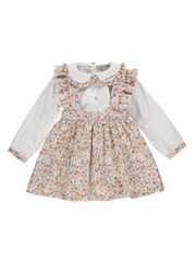 Girl Set with Blouse and Pink Floral Skirt-Set-Piccola Speranza-18M-Pink-Urbanheer