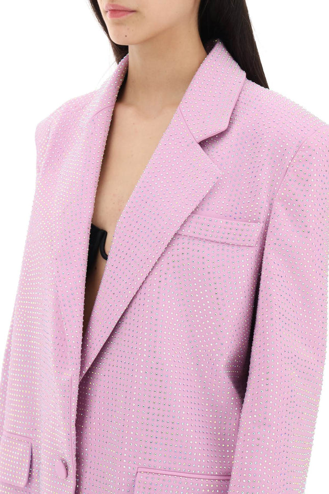 Giuseppe di morabito stretch cotton jacket with crystals-women > clothing > jackets > casual jackets-Giuseppe Di Morabito-xs/s-Pink-Urbanheer