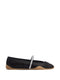 Giuseppe Zanotti Silk Satin Rhinestone Flat Shoes