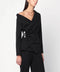 Giuseppe di Morabito Asymmetrical black jacket with brooch detail
