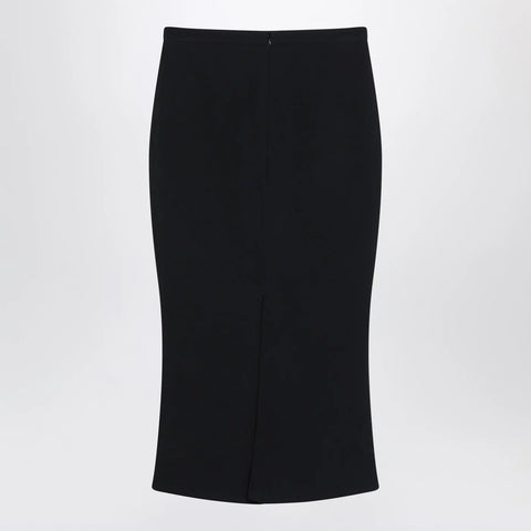Givenchy Black midi skirt with pleats on the back