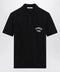 Givenchy Dark blue polo shirt with logo embroidery