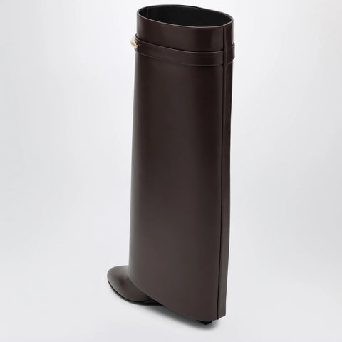 Givenchy Shark Pinch leather boots in ebony brown