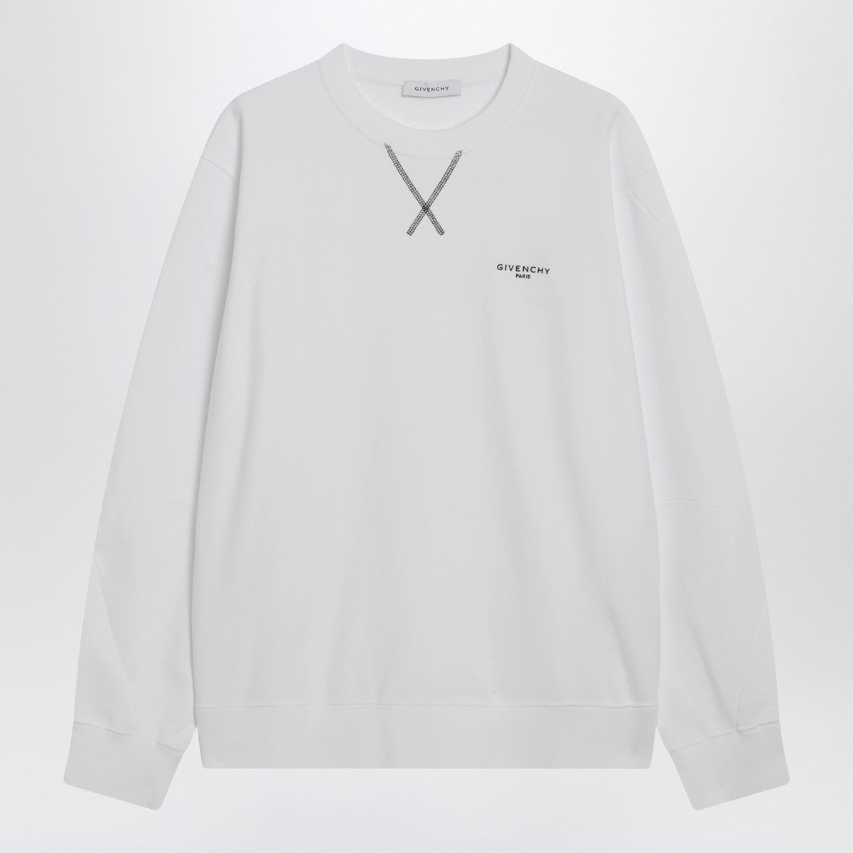 Givenchy White Couture Seam sweatshirt with embroidered logo