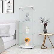 Glass Display Cabinet with 3 Shelves, One-Door Curio Cabinets for Living Room, Bedroom, Office,-UH Decor-Default-Urbanheer