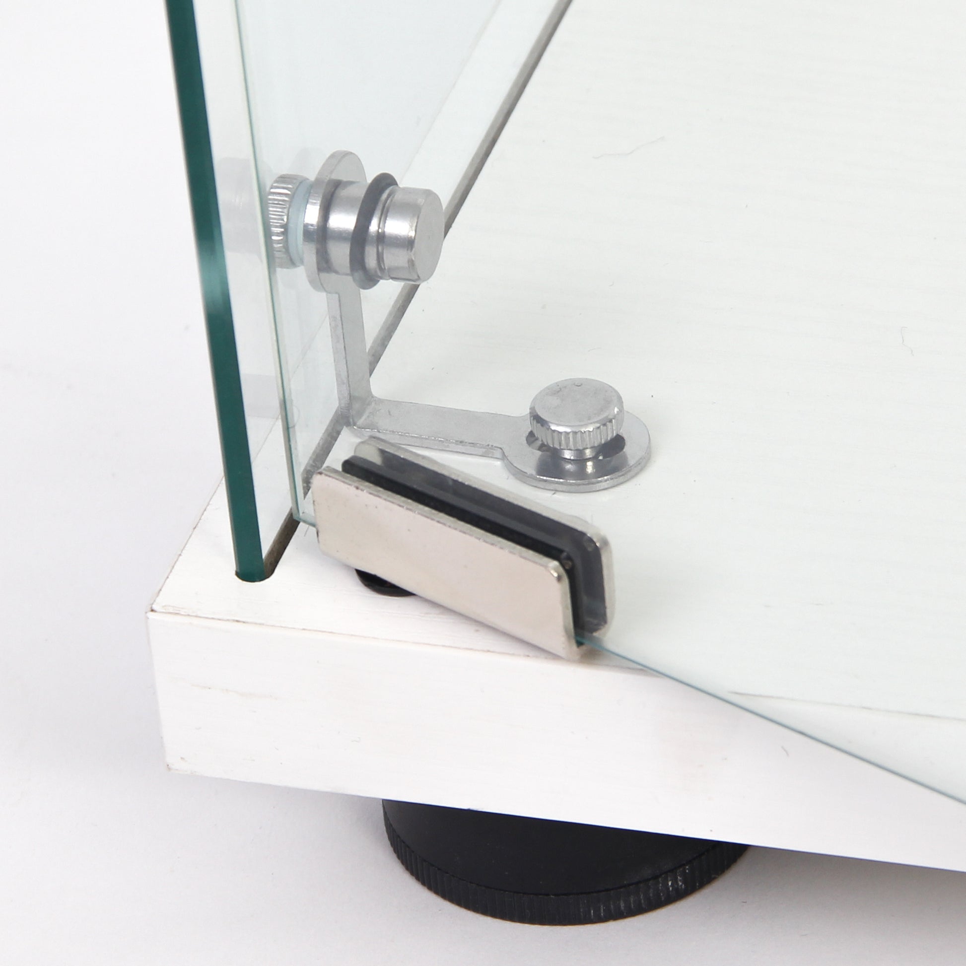 Glass Display Cabinet with 3 Shelves, One-Door Curio Cabinets for Living Room, Bedroom, Office,-UH Decor-Default-Urbanheer