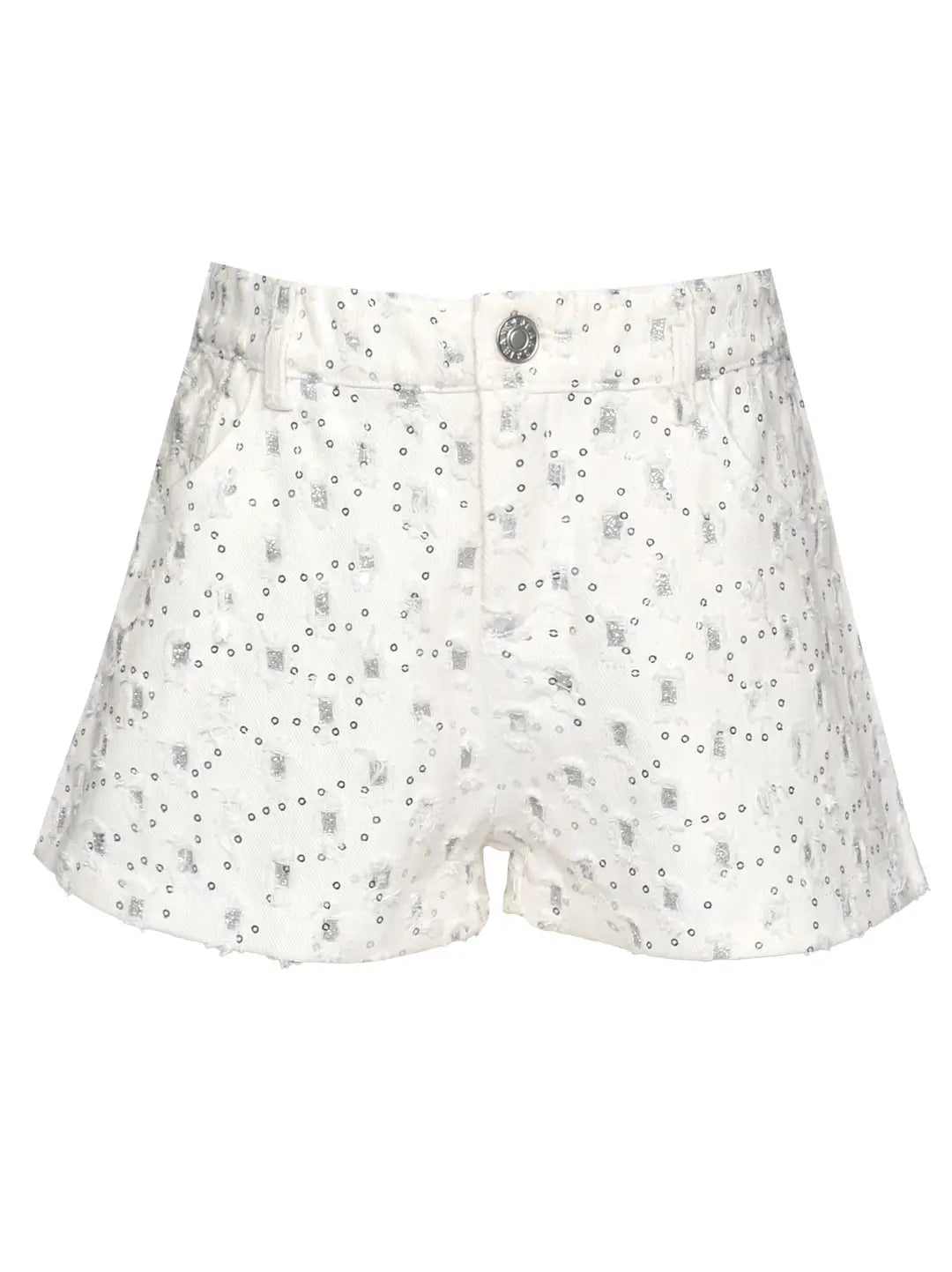 Glitter Distressed Shorts