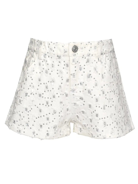 Glitter Distressed Shorts