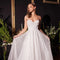 Glitter Flocked Bridal Ball Gown-Dress-Ladivine by Cinderella Divine-4-Off-White-Urbanheer