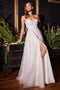 Glitter Flocked Bridal Ball Gown-Dress-Ladivine by Cinderella Divine-4-Off-White-Urbanheer