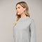 Glitter Yarn Front Pocket Detail Mock Neck Sweater Silver-Sweater-FATE-S-Silver-Urbanheer