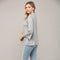 Glitter Yarn Front Pocket Detail Mock Neck Sweater Silver-Sweater-FATE-S-Silver-Urbanheer