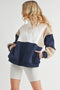 Glo Colorblock Pullover Coffee Navy-Pullover-AEMI + CO-S-Urbanheer