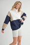 Glo Colorblock Pullover Coffee Navy-Pullover-AEMI + CO-S-Urbanheer