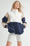 Glo Colorblock Pullover Coffee Navy-Pullover-AEMI + CO-S-Urbanheer