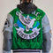 Global Peace Multi Patches Varsity Jacket-Jacket-First Row-S-Green-Urbanheer