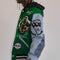 Global Peace Multi Patches Varsity Jacket-Jacket-First Row-S-Green-Urbanheer