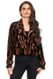 Chocolate Gloss Cropped Blazer