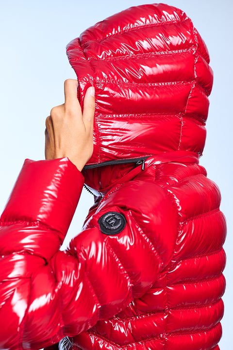 Glow Slim Fit First Class Long Down Jacket
