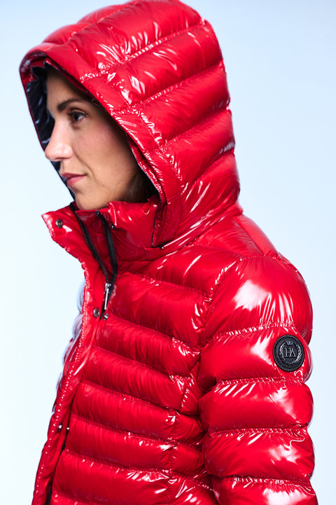 Glow Slim Fit First Class Long Down Jacket