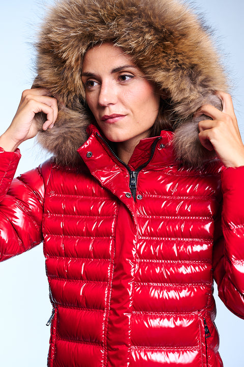 Glow Slim Fit First Class Long Down Jacket