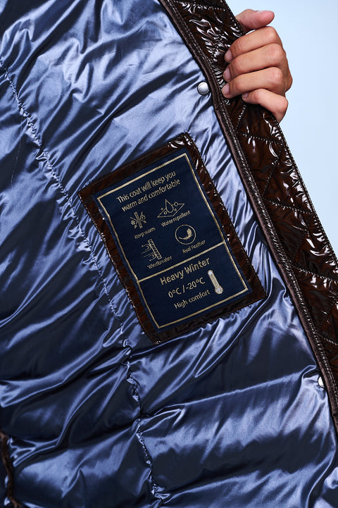 Glow Slim Fit First Class Long Down Jacket