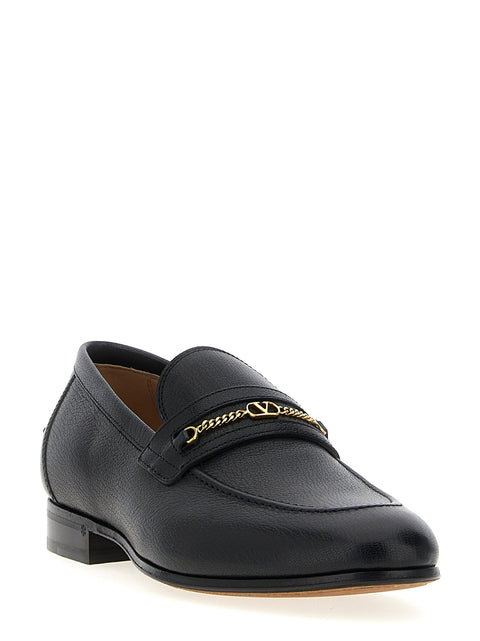 Goat Leather Vlogo Chain Loafers