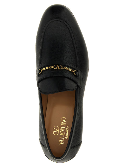 Goat Leather Vlogo Chain Loafers