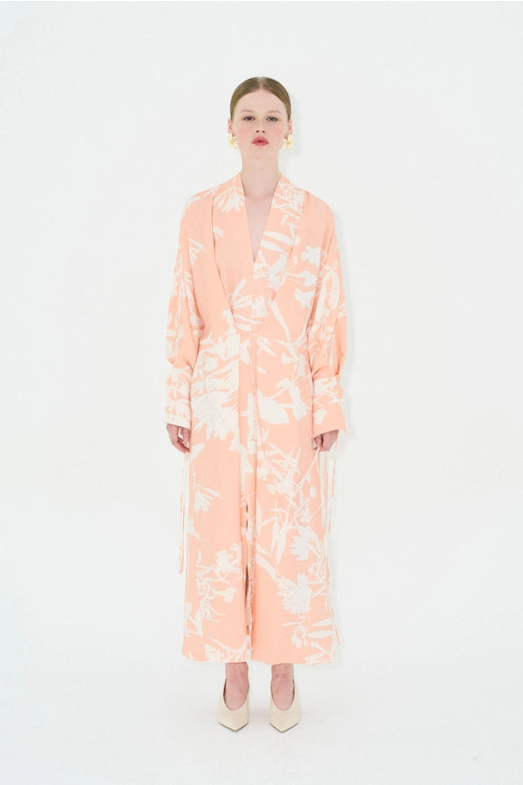 Gobi Kimono Blush-Kimono-eikō ai-S/M-Light peach and off-white-Urbanheer