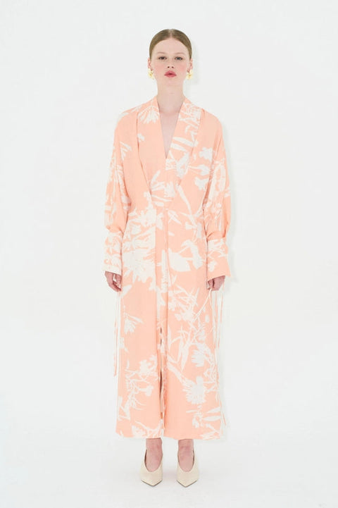 Gobi Kimono Blush-Kimono-eikō ai-S/M-Light peach and off-white-Urbanheer