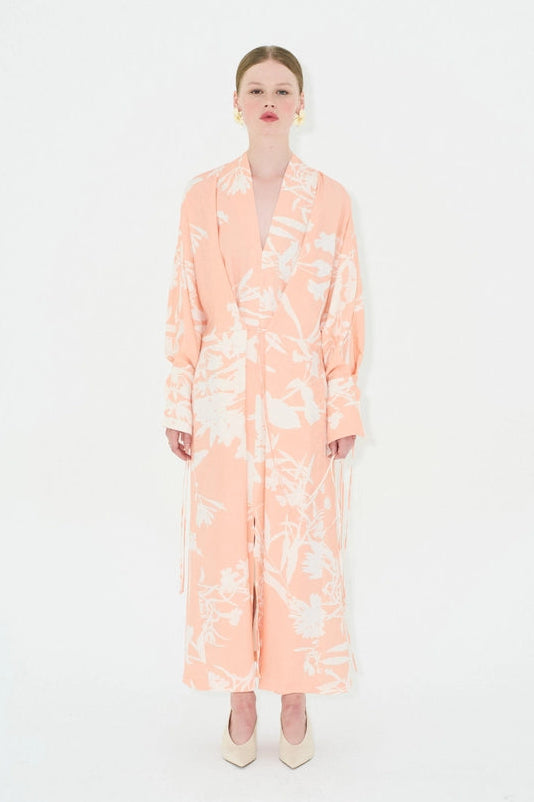 Gobi Kimono Blush-Kimono-eikō ai-S/M-Light peach and off-white-Urbanheer